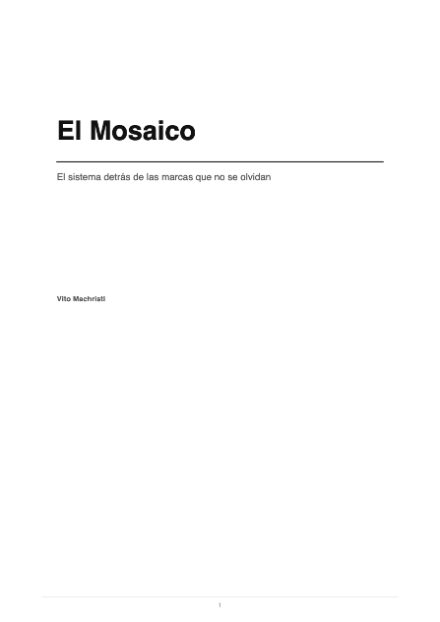 Primera página: El Mosaico, de Vito Machristi